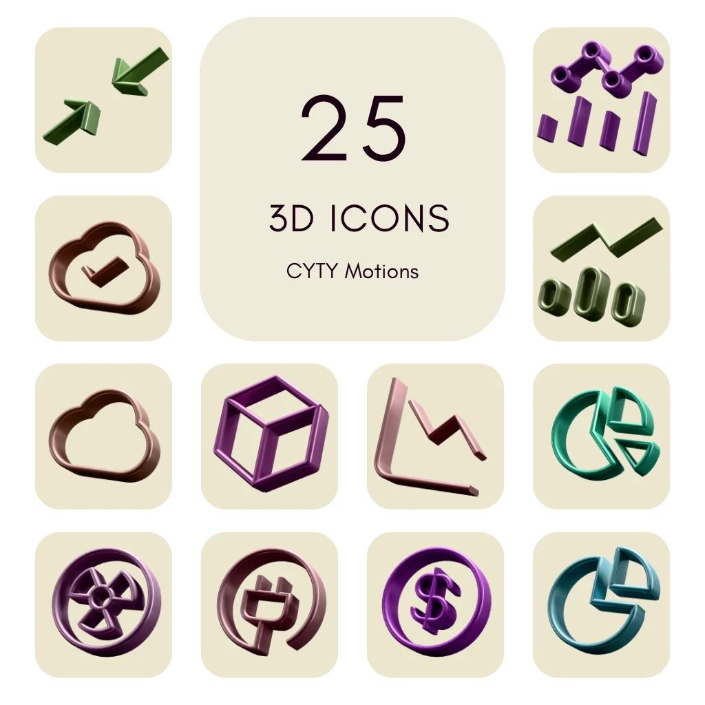 A second poster of selected dimensional symbols and interface icons